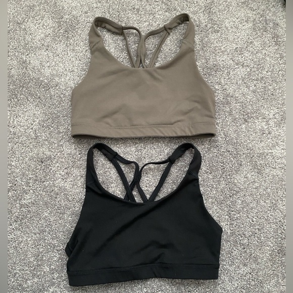 Old Navy Power press Core Sports Bra Medium Support Black Tan Size Medium - Picture 1 of 3